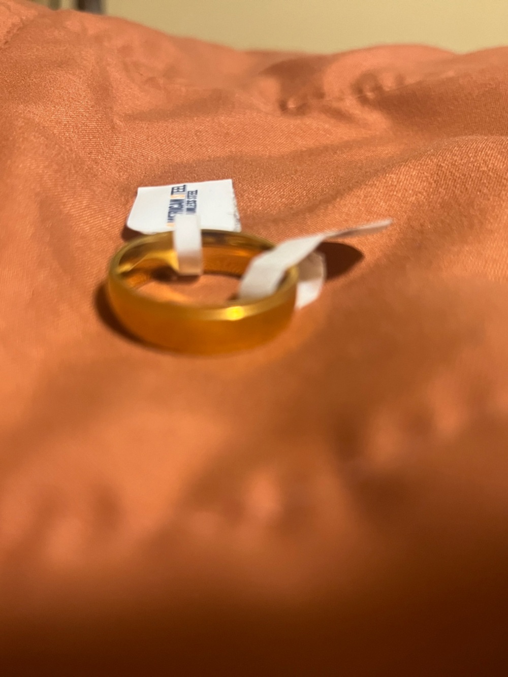 Men’s Gold-Tone Smooth Band Ring